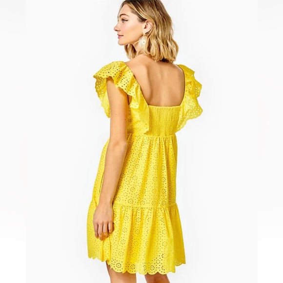 Lilly Pulitzer Asteria Eyelet Babydoll Dress in Daisy Dreams NWT Size 2 - Picture 4 of 13